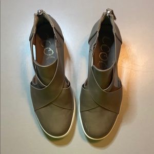 CCOCCI Melody - Faux Leather Cutout Wedge Sneaker